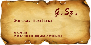 Gerics Szelina névjegykártya